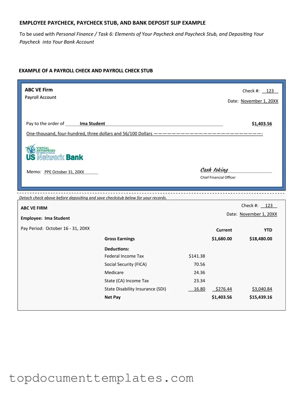 Blank Payroll Check PDF Form