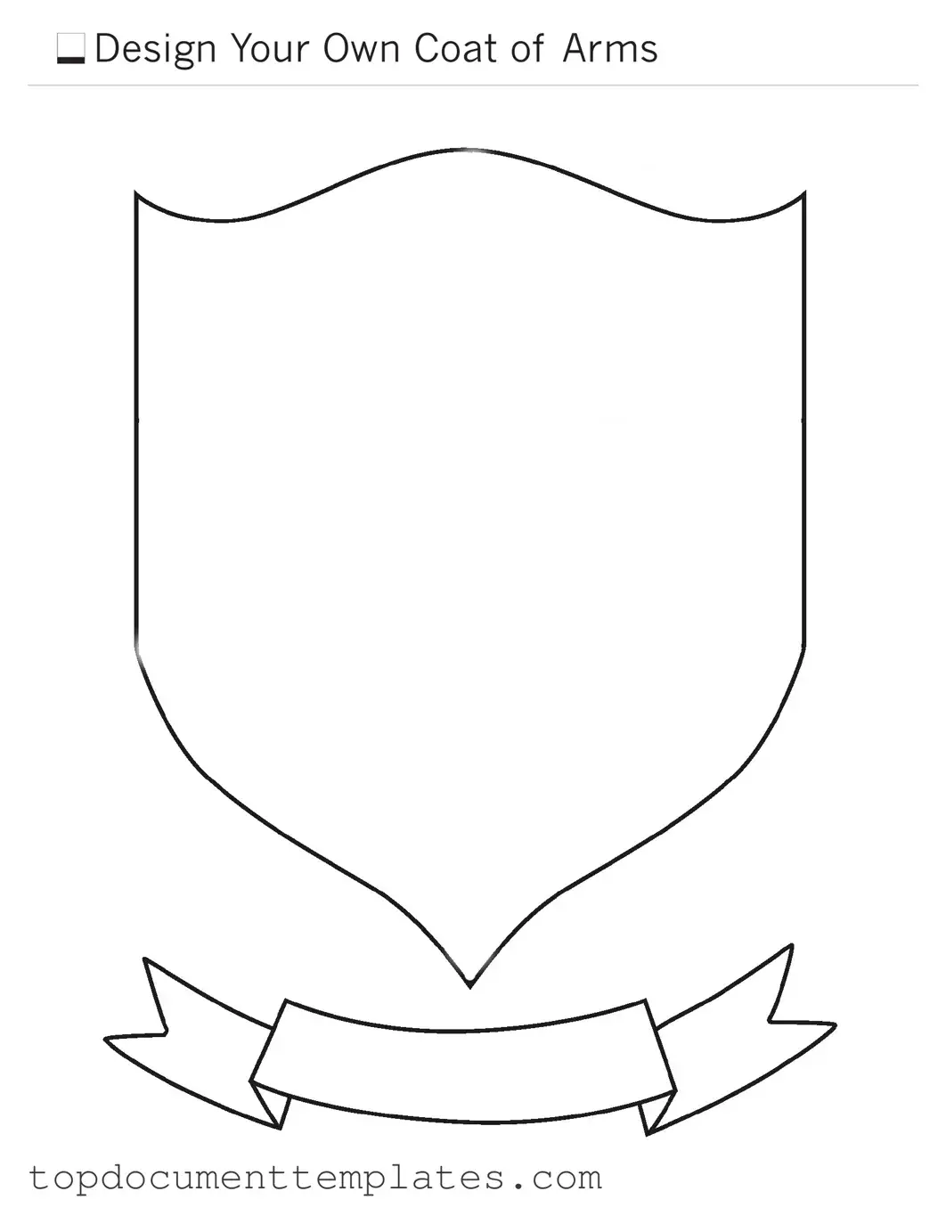 Blank Coat Of Arms PDF Form