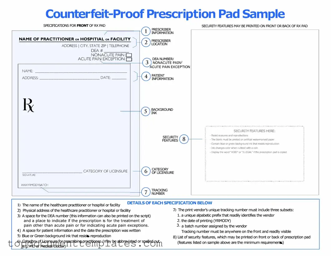 Blank Prescription Pad PDF Form