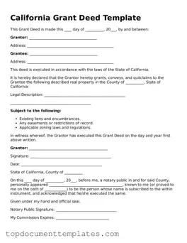 Valid Deed Form for California State