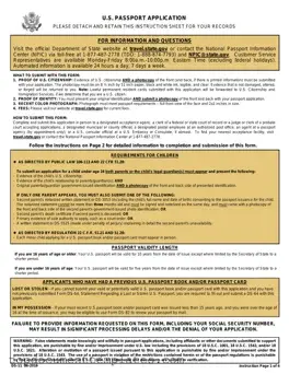Blank DS-11 U.S. Passport application PDF Form