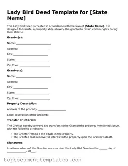 Official Lady Bird Deed Template
