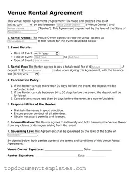 Official Venue Rental Agreement Template