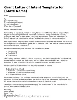 Official Grant Letter of Intent Template