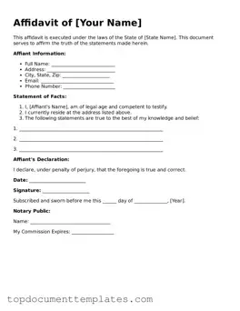 Official Affidavit Template