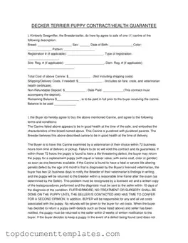 Blank Health Guarantee PDF Form