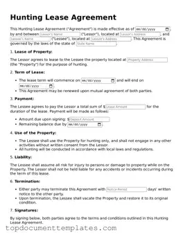 Official Hunting Lease Agreement Template