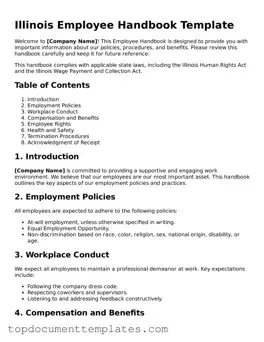 Valid Employee Handbook Form for Illinois State