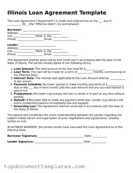 Valid Loan Agreement Form for Illinois State