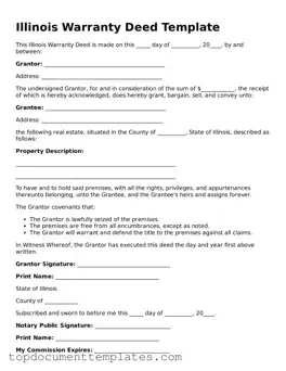 Valid Deed Form for Illinois State