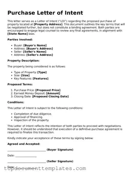 Official Purchase Letter of Intent Template