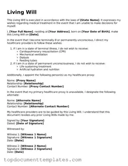 Official Living Will Template