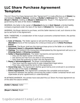 Official LLC Share Purchase Agreement Template