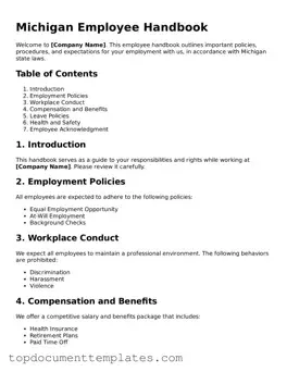 Valid Employee Handbook Form for Michigan State