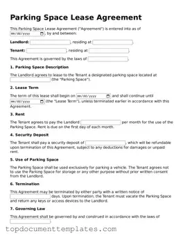 Official Parking Space Lease Agreement Template