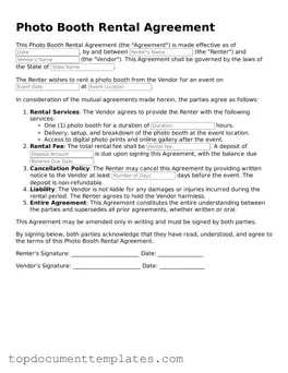 Official Photo Booth Rental Agreement Template