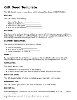 Official Gift Deed Template