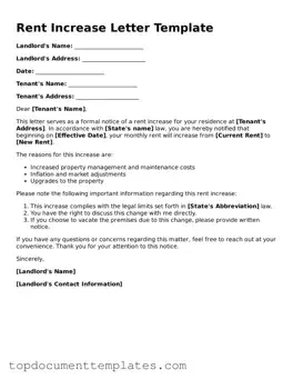 Official Rent Increase Letter Template