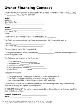 Official Owner Financing Contract Template