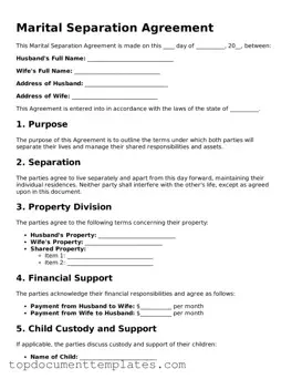Official Marital Separation Agreement Template