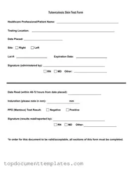 Blank Tb Test PDF Form