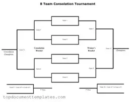 Blank Tournament Consolation Bracket PDF Form