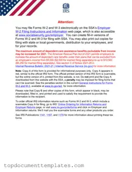 Blank IRS W-2 PDF Form